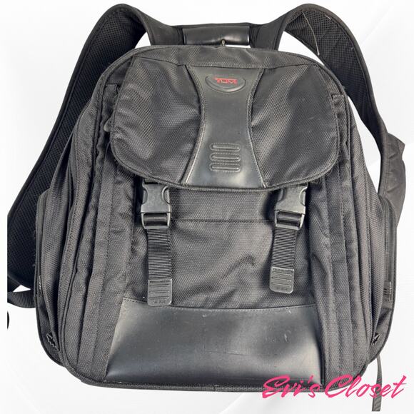 Authentic Tumi # 520 C Ballistic Nylon Black Laptop Backpack Travel Bag - Picture 1 of 12